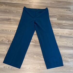 St John Blue Teal Flat Front Dress Pant Women’s size 14